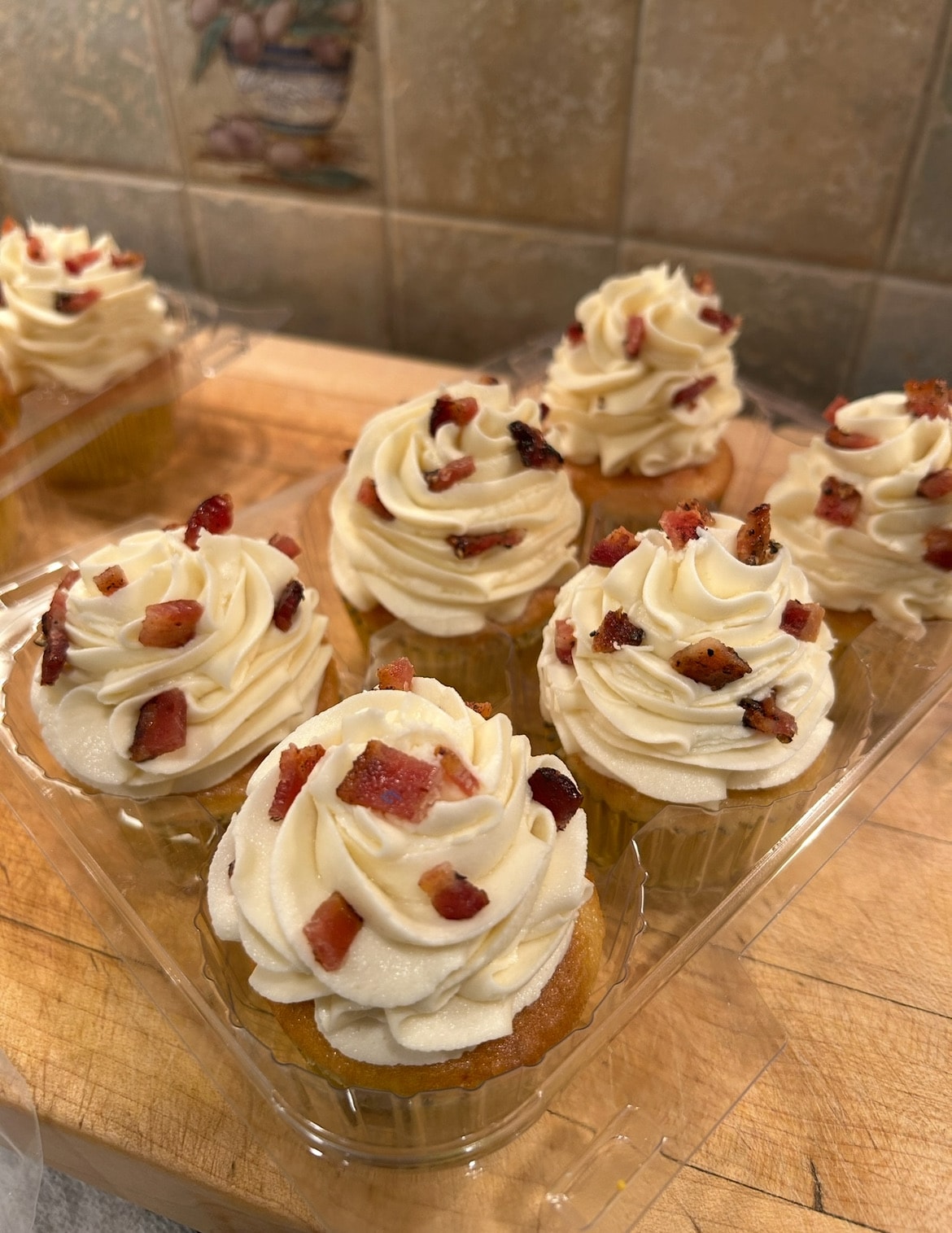 Classic vanilla cupcake with white frosting