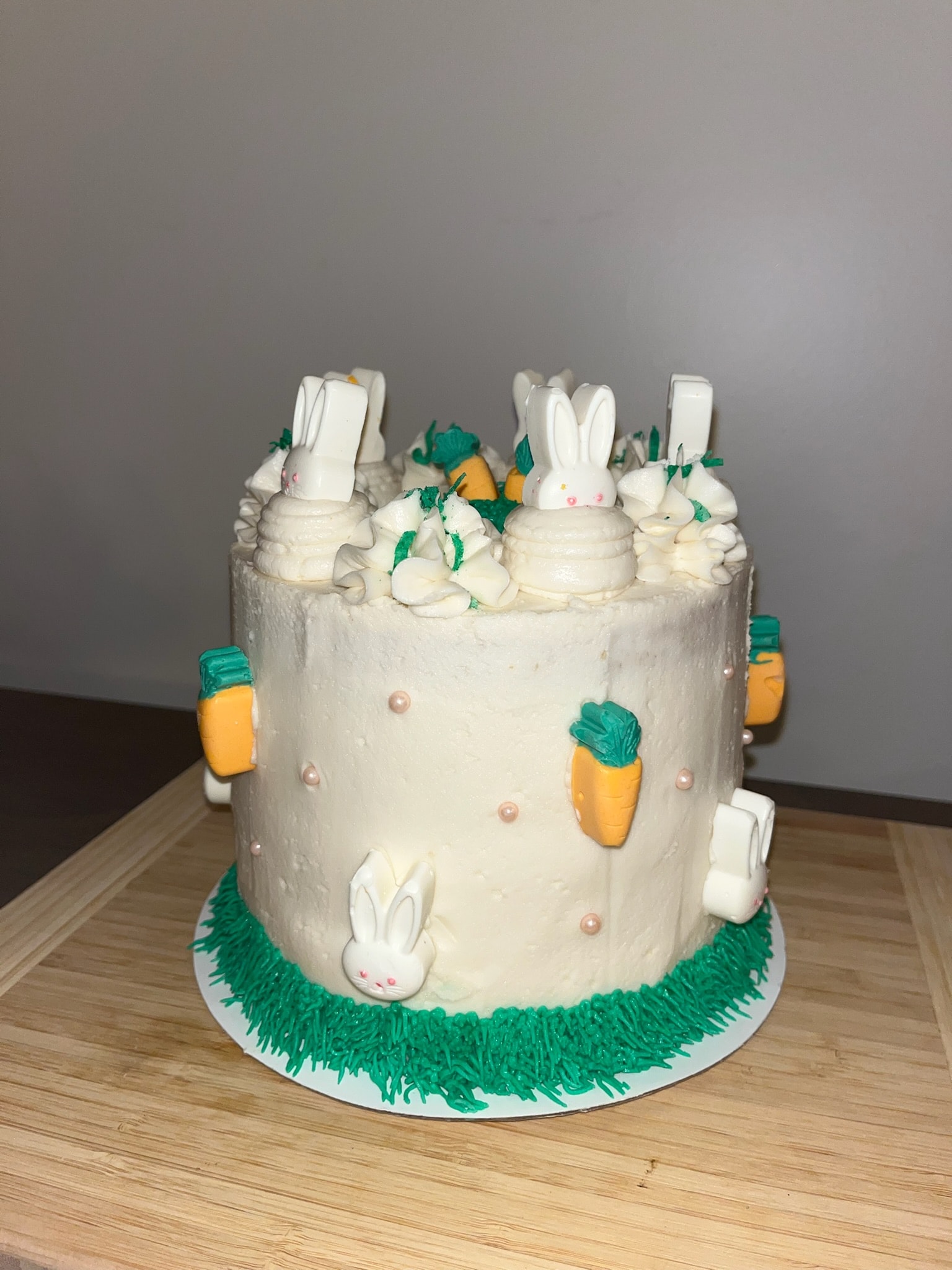 Custom celebration cake with fondant decorations